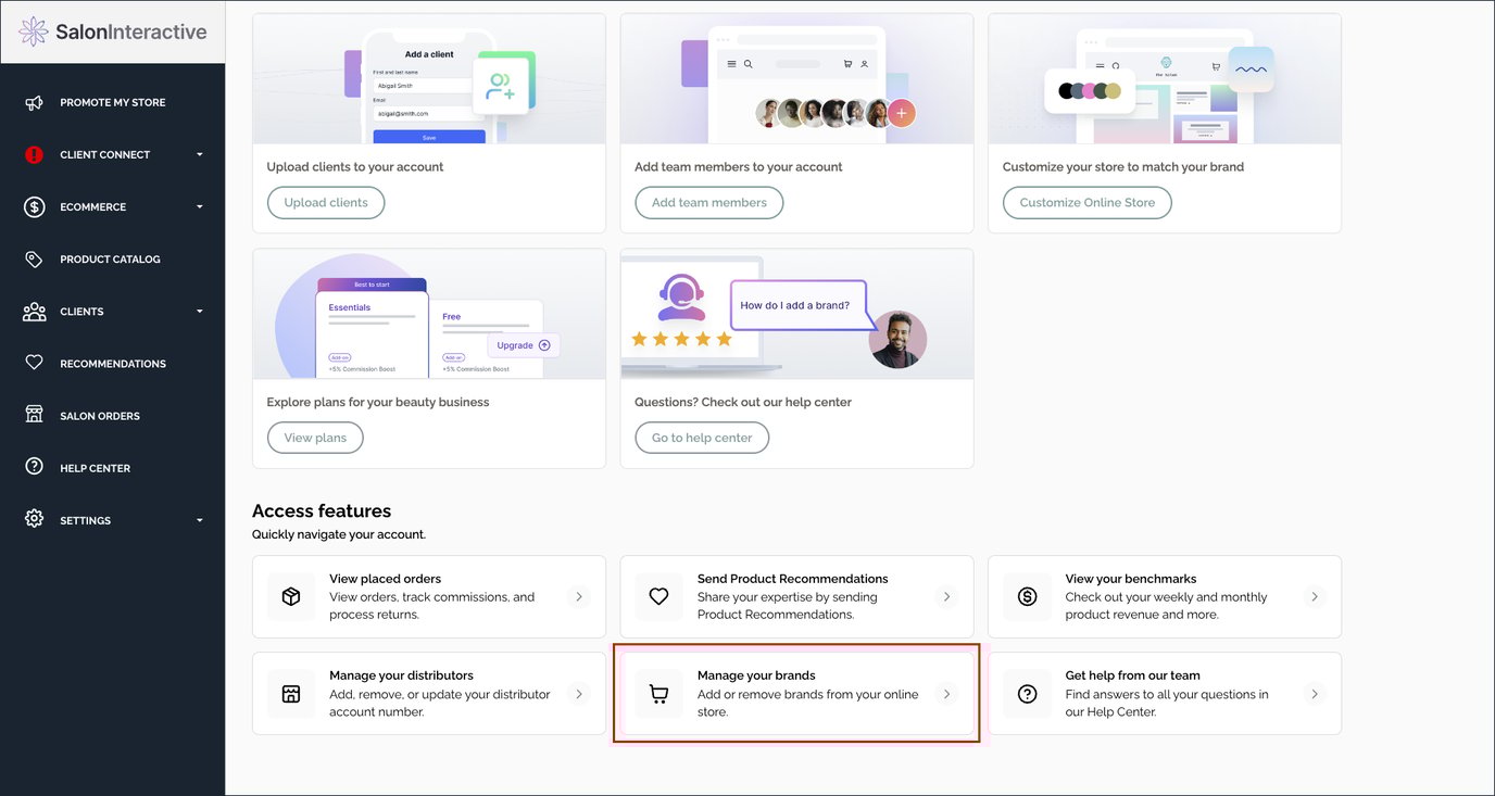 How do I manage my brands?